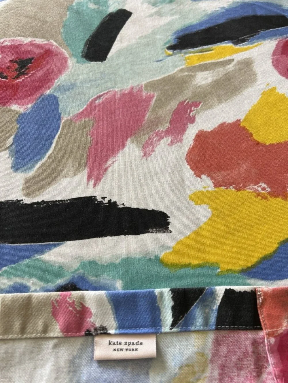 KATE SPADE Shower Curtain PAINTBALL Colorful Floral Artsy 67